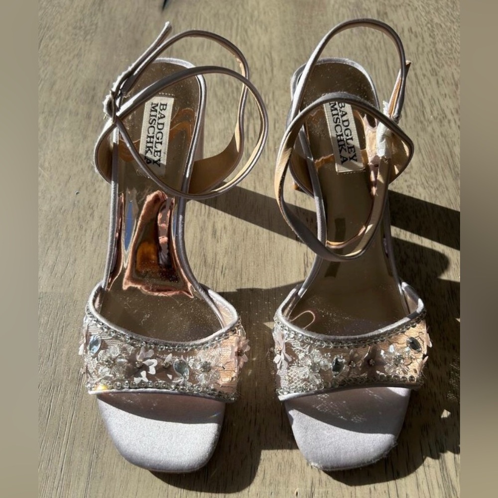 Badgley Mischka Tayten Floral Embellished Heel - 7 1/2